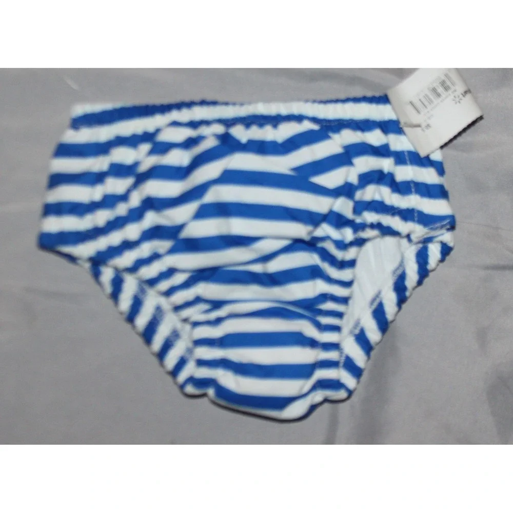 Baby boys girls Wonder Nation swim diaper cover size 0-3 month blue white stripe